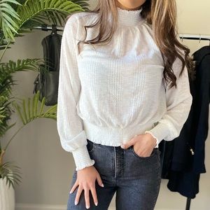 White Free People Turtle Neck